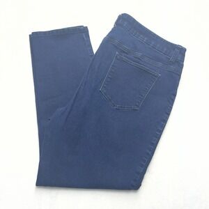 Chico's Straight Leg Ankle Jeans Womens 12-14 (2.5) Denim Casual Blue